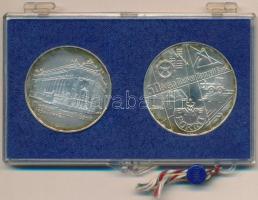 1974. 50Ft Ag + 100Ft Ag "MNB" pár, eredeti, plombált MNB plasztiktokban T:BU patina Adamo...