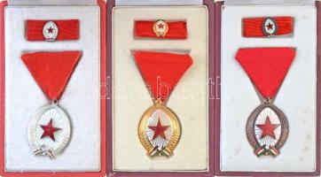 1964. "A Munka Érdemrend" ezüst fokozata, Br kitüntetés mellszalagon, miniatűrrel és szalagsávval + 1985. "A Munka Érdemrend" bronz és arany fokozata, Br kitüntetés mellszalagon, miniatűrrel és szalagsávval, mindhárom tokban T:2