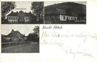 Fülek, Filakovo; Stephanie kastély, Palásty villa, várrom / castles, villa