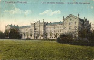Kismarton, Eisenstadt; Cs. és kir. katonai főreáliskola / K.u.K. Militär-Oberrealschule / military school (ázott / wet damage)