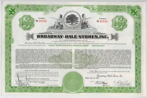 Amerikai Egyesült Államok 1953-1976. 13db-os részvény tétel, mindegyik perforációval, illetve lyukasztással érvénytelenítve, közte "Broadway-Hale Stores, Inc." szelvényekkel, "International Telephone and Telegraph Corporation", "General Foods Corporation", "First Charter Financial Corporation", "King's Department Stores, Inc." T:I--III USA 1953-1976. 13pcs of various shares, all invalidated by perforations and holes, including  "Broadway-Hale Stores, Inc." with coupons, "International Telephone and Telegraph Corporation", "General Foods Corporation", "First Charter Financial Corporation", "King's Department Stores, Inc. C:AU-F