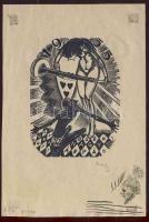Nagy Árpád (1894-1959) szignált Ex libris