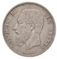 Belgium 1868. 5Fr Ag II. Lipót T:2,2- kis ph., ü. Belgium 1868. 5 Francs Ag Leopold II C:XF,VF small edge error, ding Krause KM#24