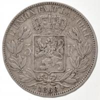 Belgium 1868. 5Fr Ag "II. Lipót" T:2,2- kis ph., ü.
Belgium 1868. 5 Francs Ag "Leopo...