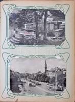 96 db MODERN fekete fehér Soproni városképes lap sérült albumban / 96 modern black and white Hungari...