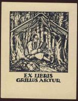 Sterbenz Károly (1901-1993) szignált Ex libris