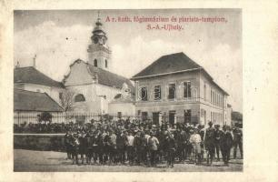 Sátoraljaújhely, Római katolikus főgimnázium, Piarista templom, diákok csoportképe (EK)