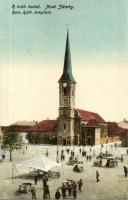 Érsekújvár, Nové Zamky; Római katolikus templom, piac / Roman catholic church, market