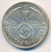 Német Harmadik Birodalom 1938B 2M Ag "Hindenburg" T:2
German Third Reich 1938B 2 Mark Ag ...