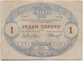 Montenegró 1914. 1P T:III ly. Montenegro 1914. 1 Perper C:F hole Krause 15