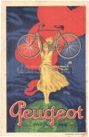 Peugeot, Paris, France / Peugeot French bicycle advertisement, Art Nouveau, litho s: Carl (Rb)