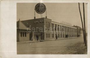 Schmoll Pasta advertisement card with the factory, photo (fa)