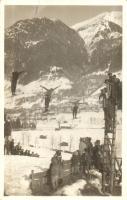 1932 Síugrók a hofgastein-i téli sport pályán / Ski jumpers in Hofgastein Winter sport place, photo