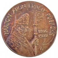 Tőrös Gábor (1934-) DN "Márton Áron Erdély püspöke" modern öntött Br plakett (100mm) T:2