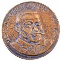 Tőrös Gábor (1934-) DN "Szenczi Molnár Albert 1574-1634" modern öntött Br plakett (100mm) T:2