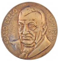 Tőrös Gábor (1934-) DN "Szabó Dezső 1879-1945" modern öntött Br plakett (129mm) T:2