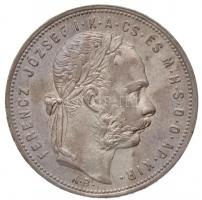 1881KB 1Ft Ag "Ferenc József / Középcímer" Körmöcbánya (12,31g) T:1-,2 /  Hungary 1881KB 1 Forint Ag "Franz Joseph" Kremnitz (12,31g) C:AU,XF Huszár: 2140., Unger III.: 1464.a, Adamo M15