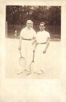 Az ellenfelek / Tennis players, vintage photo