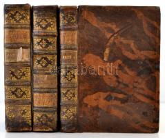 Francisco Carolo Palma (Pálma Károly Ferenc (1735-1787)): Notitia Rerum Hungaricarum. Editio Altera. Pars I-III. Tynaviae (Nagyszombat), 1775, 8+XVI+348+12 p.; 6+540+12 p.+1 kihajtható genealógiai tábla; 8+542+10 p. + 3 kihajtható genealogia tábla. Korabeli aranyozott, bordázott gerincű egészbőr-kötésben, az I. kötet elülső kötéstábláján sérüléssel, I. kötet gerince kopott, II. kötet borítója és gerince kopott, a II. kötet gerince javított, III. kötet borítója és gerince kopott, III. kötet gerincéről az egyik címke részben elvált, festett lapélekkel, latin nyelven./ Leatherbinding, with gilded ribbed spine, with some fault, in Latin language.