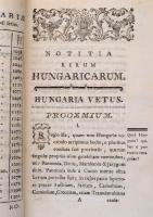 Francisco Carolo Palma (Pálma Károly Ferenc (1735-1787)): Notitia Rerum Hungaricarum. Editio Altera....