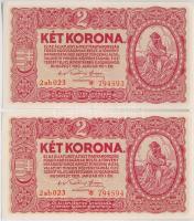 1920. 2K "2ab", csillagos sorszám (2x) sorszámkövetők T:I Adamo K7/1