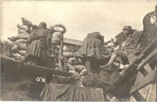 Osztrák-magyar katonai fotólap. lövészárok / WWI K.u.K. military, infantry entrenchment with soldiers, photo