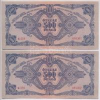 1945. 500P (2x) sorszámkövetők T:II- szép papír
Adamo P19