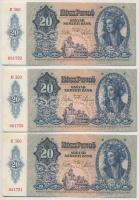 1941. 20P (3x) sorszámkövetők T:I,I- kis fo. Adamo P12