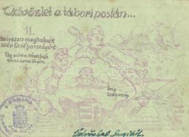 Üdvözlet tábori postán... Trianon térkép katonákkal / WWI K.u.K. military field post, irredenta. 1940 Sepsiszentgyörgy visszatért So. Stpl