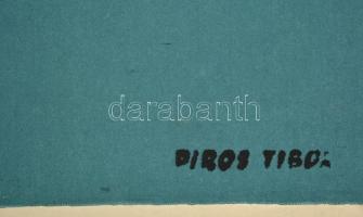 cca 1970 Piros Tibor (1922-2010): Éljen Május 1. (plakát terv) vegyes technika, papír, jelzett, apró...