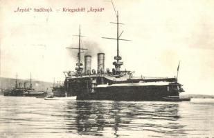 SMS Árpád, a K.u.K. haditengerészet Habsburg-osztályú csatahajója. Divald Károly 1530. / K.u.K. Kriegsmarine Kriegschiff SMS Árpád / Austro-Hungarian Navy Habsburg-class pre-dreadnought (EK)