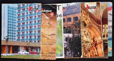 1966-1979 Budapest folyóirat 12 száma, változó állapotban