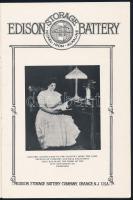 cca 1930 Edison storage battery. Korai háztartási akkumulátor reklámnyomtatvány. / cca 1930 Edison s...