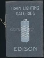 cca 1930 Edison Train lighting batteries. Vonat akkumulátor, illusztrált reklámnyomtatvány. / cca 1930 Edison Train lighting batteries. Illustrated printed matter. 32p.