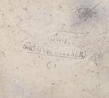 "Pilvax" feliratú Original Wellner ezüstözött tál + 6 db Wellner ezüstözött evőeszköz: 4 d...