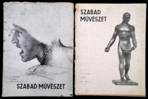 1956 Szabad Művészet hét száma, X. évfolyam 1-6., 8-9. számok, nem teljes évfolyam, papírkötés, több...