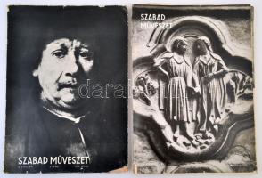 1956 Szabad Művészet hét száma, X. évfolyam 1-6., 8-9. számok, nem teljes évfolyam, papírkötés, több...