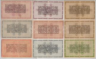 1946. 10.000-1.000.000AP (9x) mind különféle változat sorszámmal illetve nélküle, fehér papír T:III,...