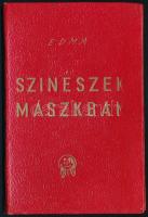 Cca 1950 Edingerné Balázs Márta (EDMA): Színészek Maszkban.  Színész karikatúrák 10 darabos kihajtható leporello keménykötésben