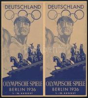 1936 A Berlini Olimpia játékok négy oldalas nyomtatványa.  / Berlin Olympic Games booklet. 4p.