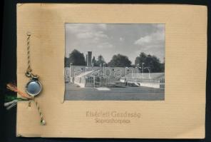 cca 1950 Sopronhorpács, kísérleti gazdaságról készült 22 db fotó feliratozott, házi készítésű albumban.