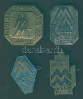 1927-35. "Lipcsei vásár" 4db klf kitűző