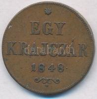 1848. 1kr Cu T:1-,2 ph., anyagfölösleg  Adamo B1