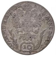 1792B 10kr Ag "II. Lipót" Körmöcbánya (3,68g) T:2-,3 / 
Hungary 1792B 10 Kreuzer Ag "...