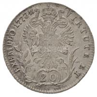 1773G/IB-IV 20kr Ag "II. József" (6,6g) T:1-,2 juszt., kis k. / 
Hungary 1773G/IB-IV 20 K...
