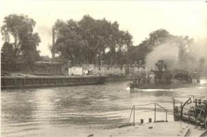 1926 A Siófok őrnaszád az óbudai Duna-ágban / Hungarian river guard ship, Emke photo