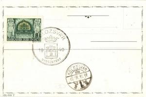 Akarom Magyarország feltámadását! / Irredenta "1940 Kolozsvár visszatért" So. Stpl s: Bicz...