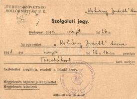 1941 Turul Szövetség Hollós Mátyás Bajtársi Egyesület 20. évfordulója, Szolgálati jegy / 20th annive...
