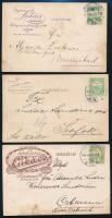 1911-1914 Lukács Sándor (?-?) cukrász, a Lukács Cukrászda alapítójának 3 db kézzel írt levelezőlapja feleségéhez, cégjelzéses levelezőlapon