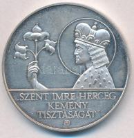 Fülöp Zoltán (1951-) DN Szent Imre herceg kemény tisztaságát / Szent Imre ereklyetartó Aachen fém emlékérem (40mm) T:2